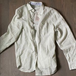 Green striped Tommy Bahama men’s button down
